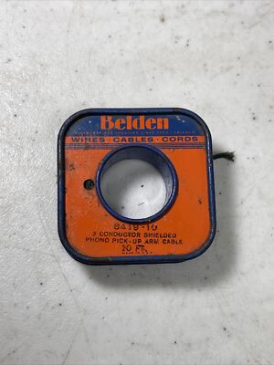 Belden 8419-10 3 Conductor Shielded Phono Pick-Up Arm Cable (72'' Remaining)