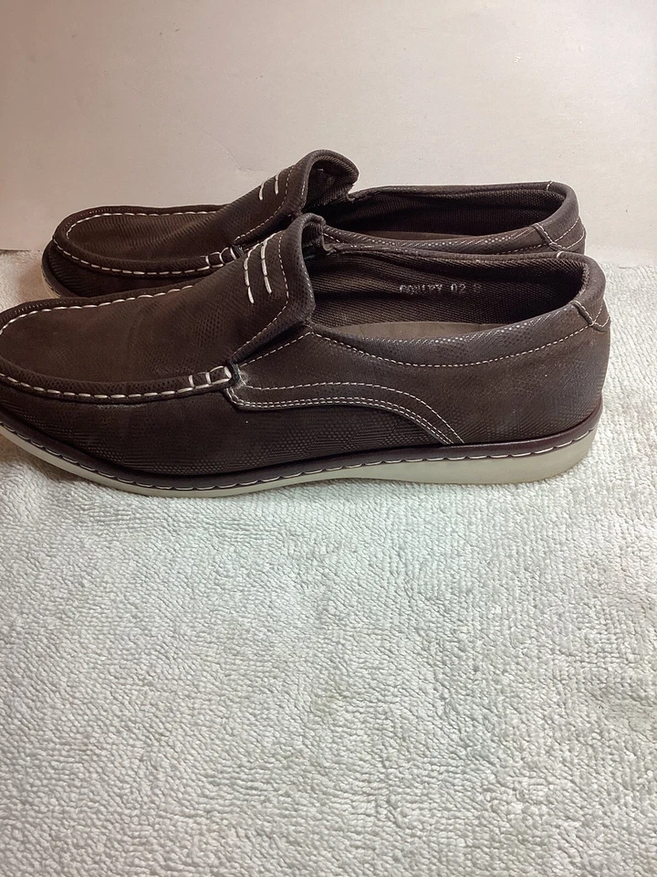 Brixton Shoes Men’s Size 8 Conley  Boat Shoes Slip On Brown - Image 2 of 4