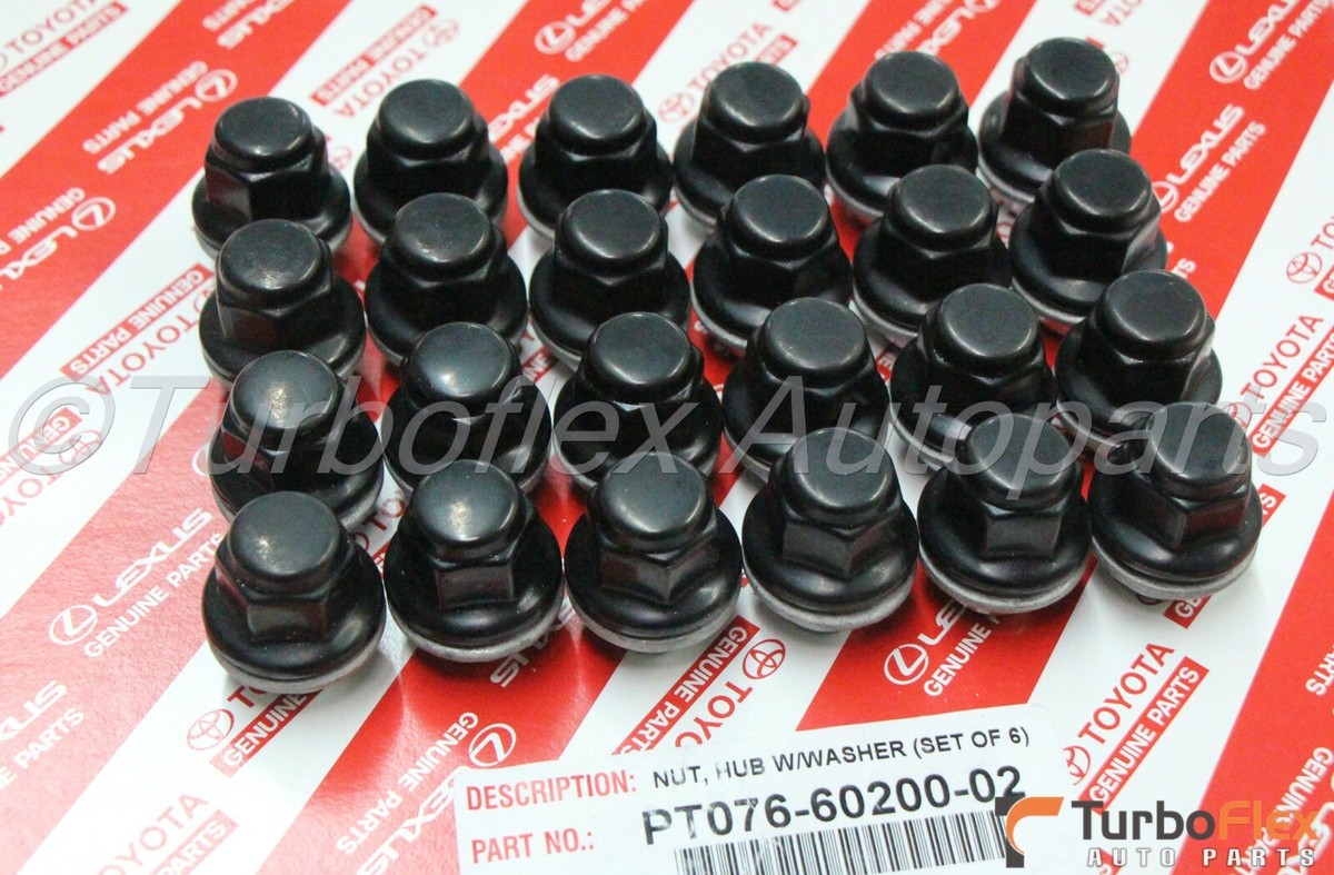 Toyota Tacoma FJ Cruiser 4Runner Black PVD Lug Nuts Set of 24