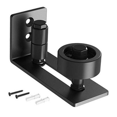  Sliding Barn Door Floor Guide for Bottom Adjustable Roller - 8 Setup 1 Black