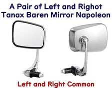 Set of 2 Left and Right Tanax Baren Mirror Silver Napoleon Motorcycle NB-001 DHL