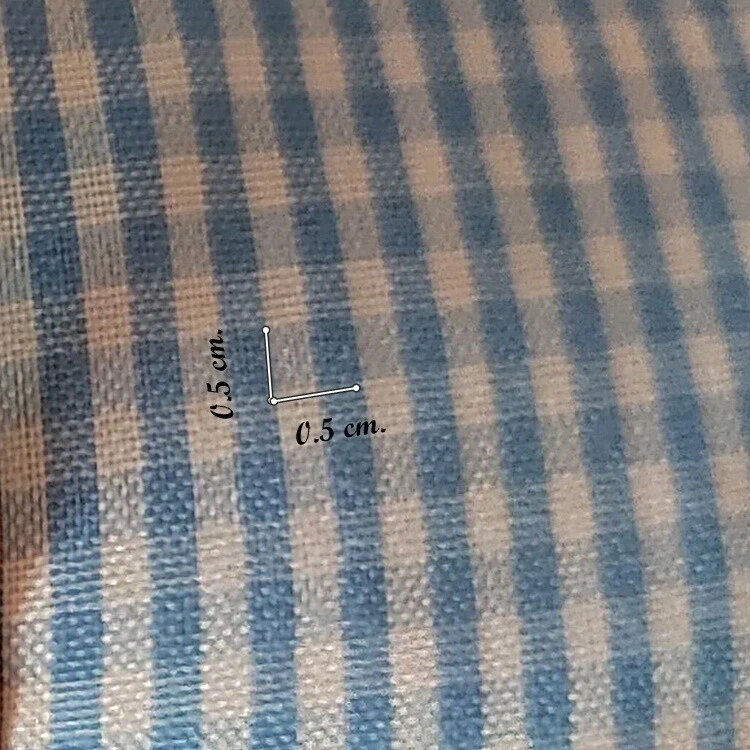 Scoth Plaid Woven Cotton Blue Fabric Famous Designer Fabric Inspired - Image 2 of 4