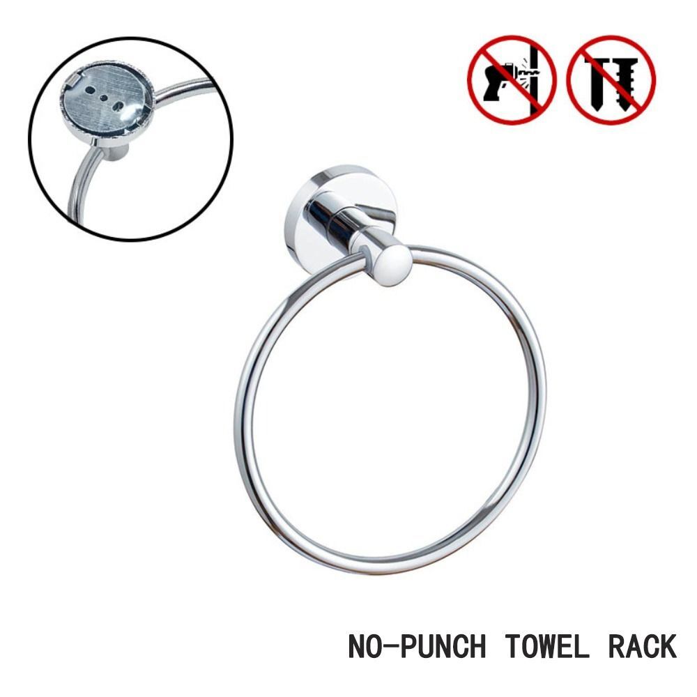 Wall Mounted Towel Ring Set Toilet Roll Holder Towel Ring Tissue Holder