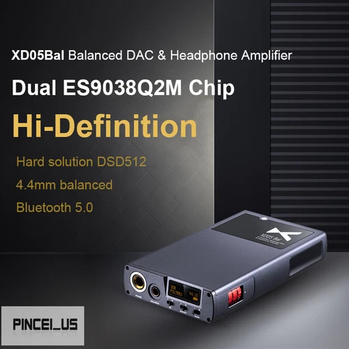 Xduoo XD05 Bal Balanced DAC&Headphone Amplifier Bluetooth 5.0 1000mW ES9038Q2M*2