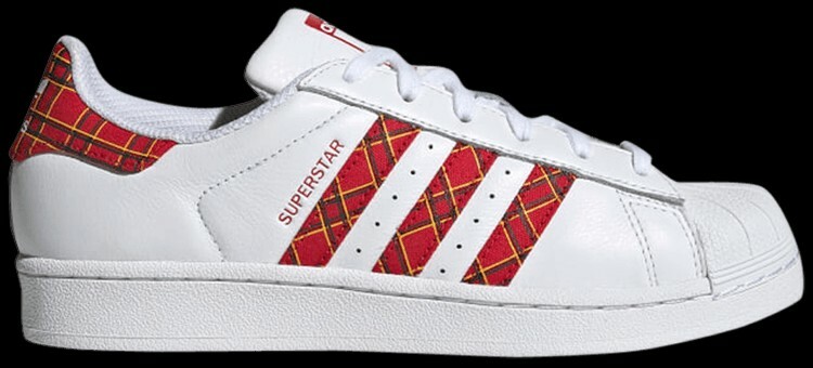 ADIDAS SUPERSTAR FU7446 WHITE RED WOMEN'S LIFESTYLE SHOES