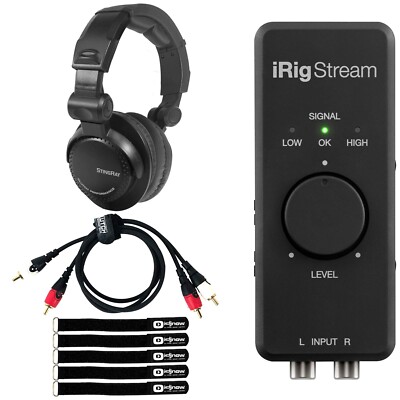 iRig DJ Live Stream USB Audio Interface for iOS/Android/MAC/PC w Headphone