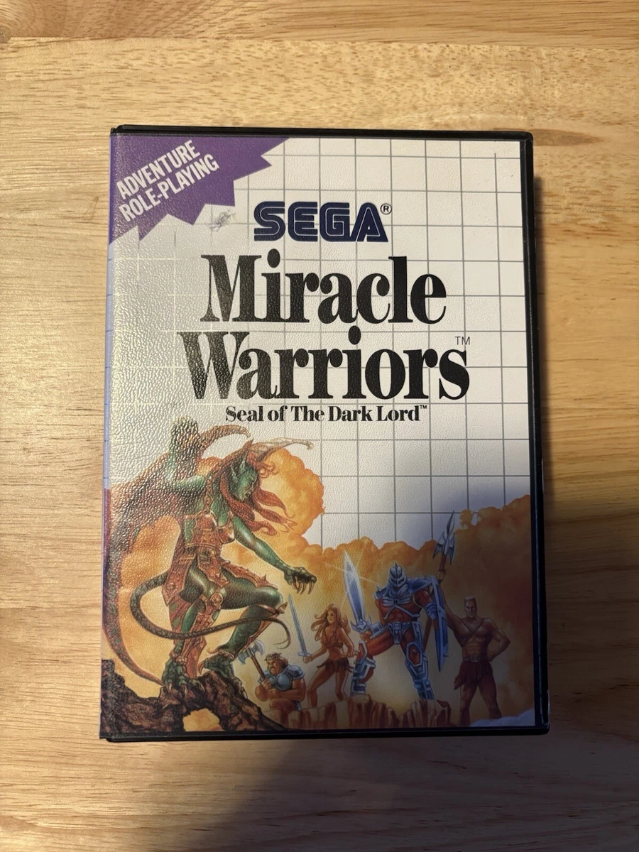 Miracle Warriors: Seal Of The Dark Lord Sur Sega Master System – Manuel Inclus, état MINT, Jeu PAL 1988