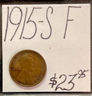 1915-S Lincoln Wheat Cent Penny (F) Fine Condition ENN Coins