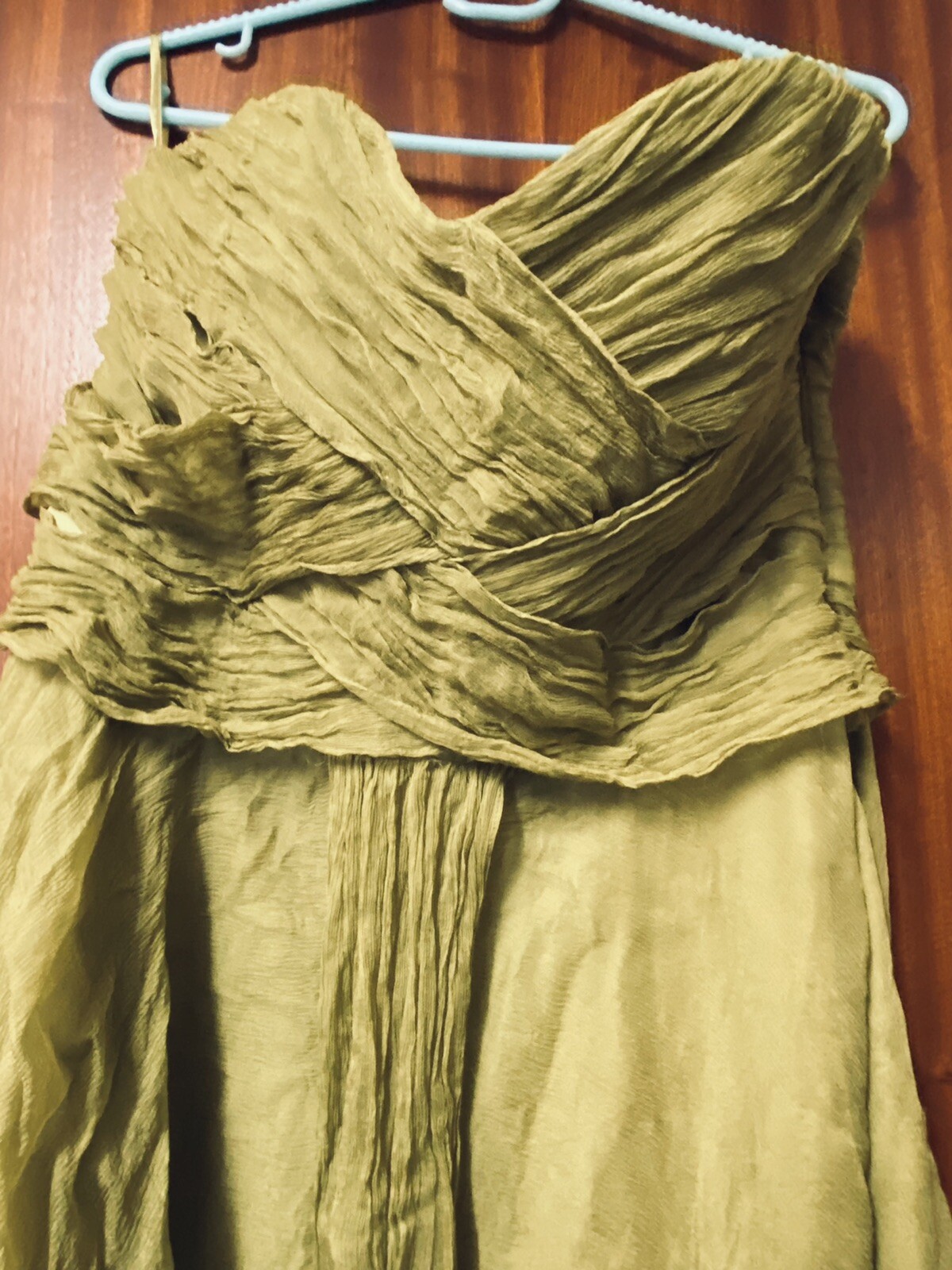Monsoon Sage Green Silk Lined Formal Party Dress … Gem