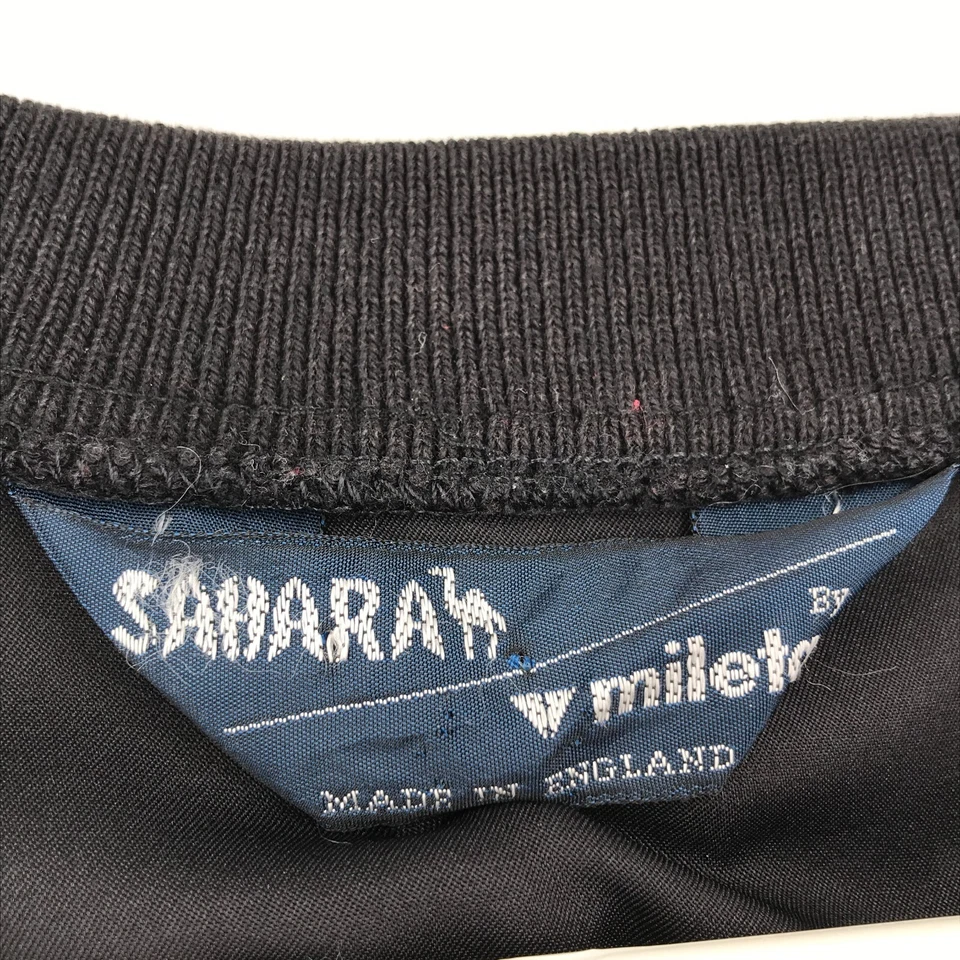 VINTAGE Sahara Mileta Mens Sweater 2XL Black Sweatshirt England WAC NCAA Sports - Image 2 of 4