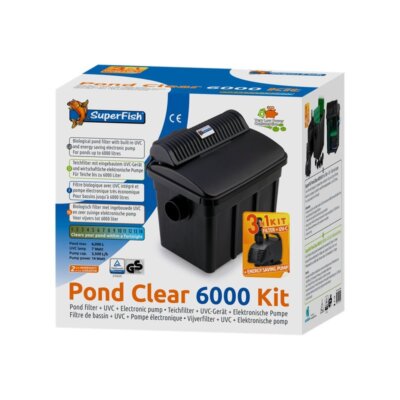 SUPERFISH PONDCLEAR KIT 6000 komplett System Filter Pumpe UV Klärer