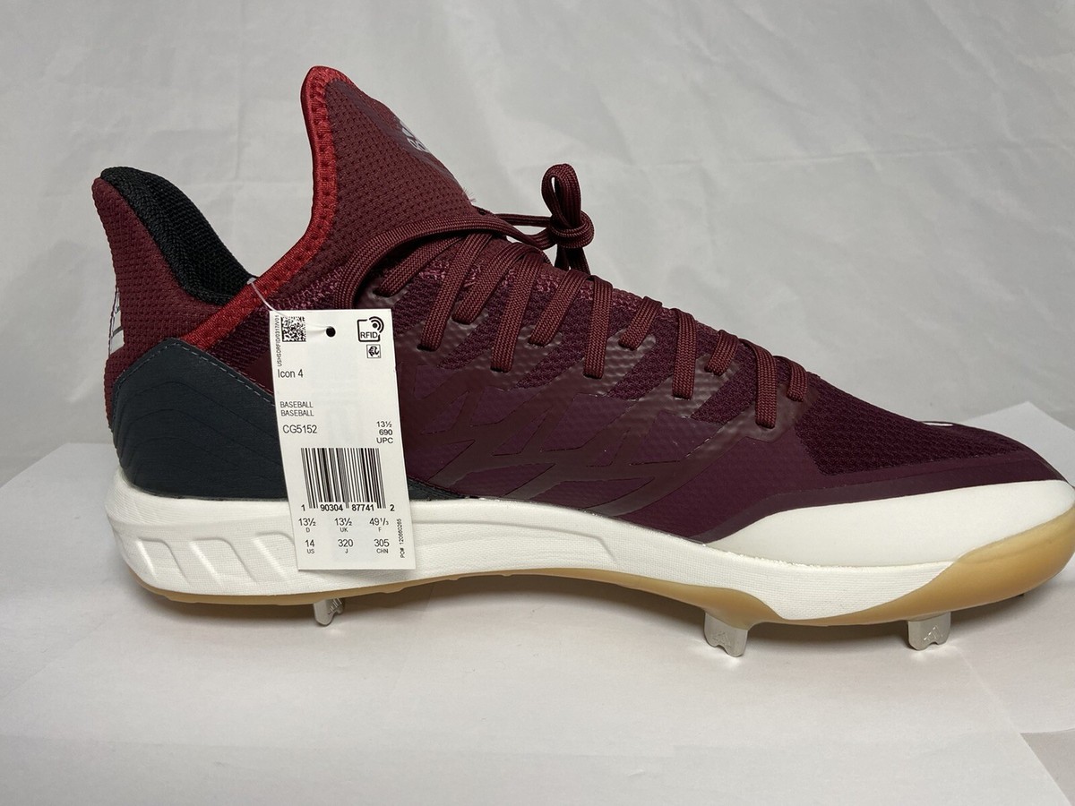 Adidas Men’s Baseball Cleats Maroon White Boost Icon 4 Size 14 Adidas Mens Icon V Bounce Mid Red Baseball Cleats Size 16  main image 4