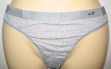 CHAMPION - DUO DRY STRETCH COTTON BLEND - NEW - GRAY -  X-LARGE -  THONG PANTY  