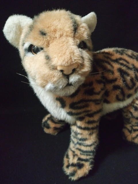 Very Realistic Standing Baby Leopard Cub Plush Stuffed Animal 25