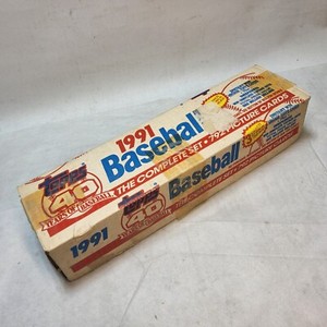 1991 Topps baseball factory set unsealed 792 cards slight curve vintage open