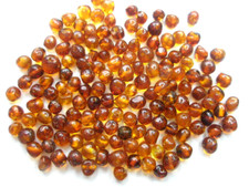 ROUND POLISHED BALTIC HOLED REAL AMBER LOOSE 70 BEADS 4 - 5 mm  1 clasps DIY 