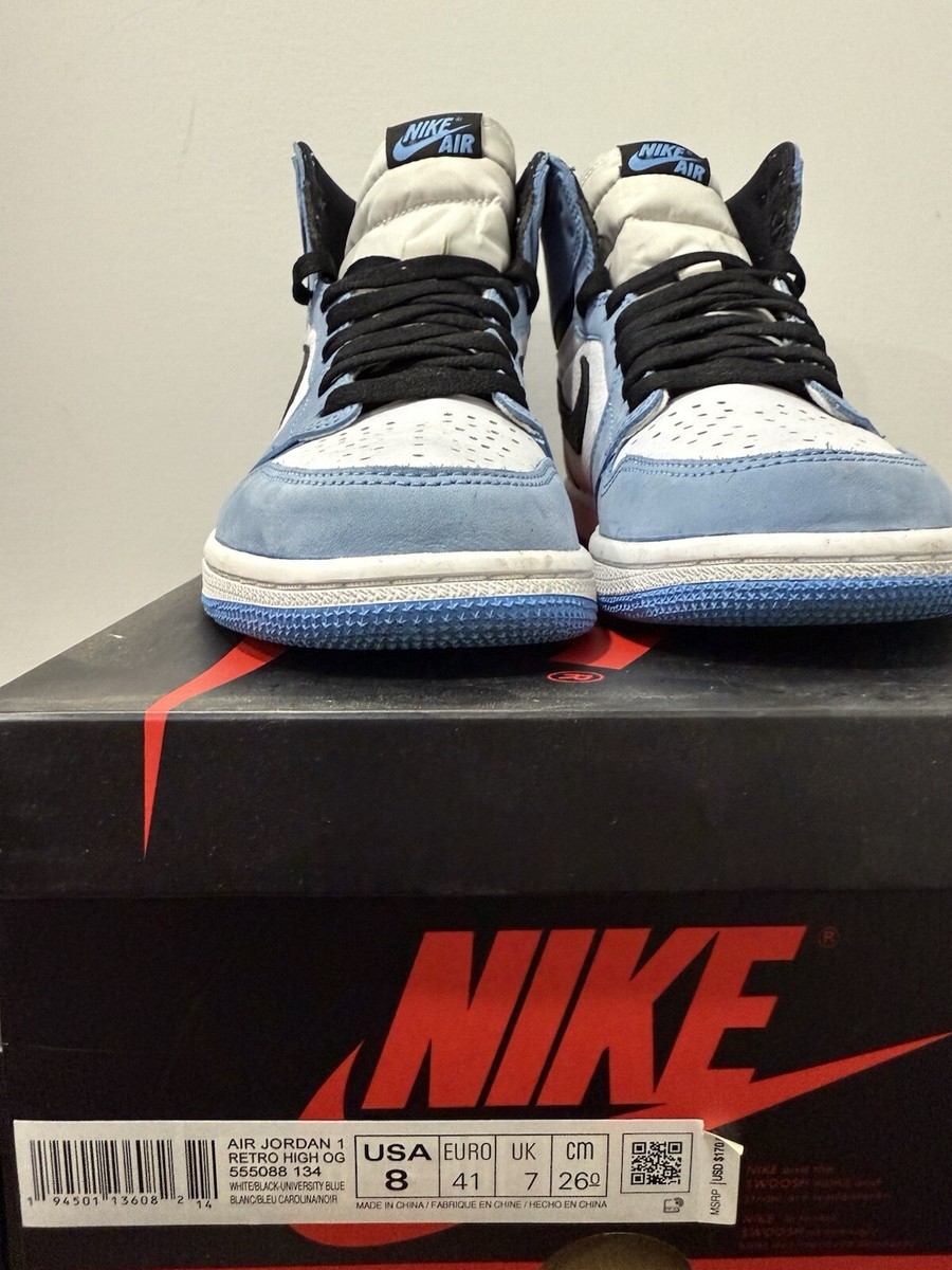 Size 8 - Jordan 1 Retro OG High University Blue | eBay