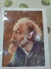  Jeremiah - Beautiful Impressionism Portrait Watercolor Painting - Framed 