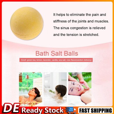 Bath Salt Ball Body Skin Whiten Stress Relief Bubble Shower Ball (Yellow)