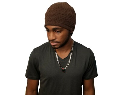 Brown Rasta Skully Beanies Hat Winter Warm Soft Skull Knitting Cap