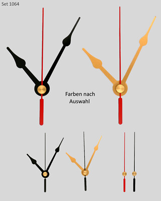 Zeigersatz 6,5 cm schwarz oder gold - DIY Tischuhr Wanduhr - Uhrzeiger Set 65 mm