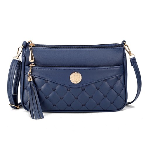 Zipper Shoulder Bag PU Leather Thread Small Purse New Crossbody Bag Women - Picture 18 of 18