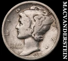 1927-D Mercury Dime- Silver- Scarce Better Date No Reserve #J4730