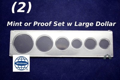 Lot of 2 Whitman US Mint / Proof Set 6 Coin Holder 1c, 5c, 10c, 25c, 50c, $1