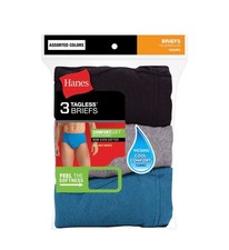 NEW Hanes Mens 3 Pack Briefs CHOOSE SIZE 100 Cotton
