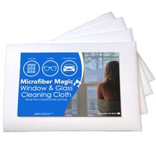 Microfiber 4 Pack Glass  Mirror Cleaning Cloths - Streak , Lint , Perfect fo...