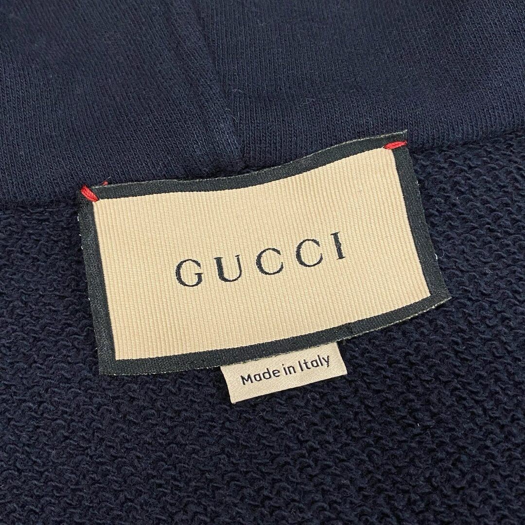 10a13 GUCCI Half Zip Sweatshirt Hoodie Long Sleeve Front Logo GG Used AYAN-0 thumbnail 9