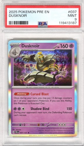 Dusknoir graded PSA 9 for sale on eBay