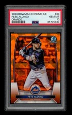 2023 Bowman Chrome Sapphire Edition Orange: # 39 Pete Alonso /75 PSA 10 GEM MINT