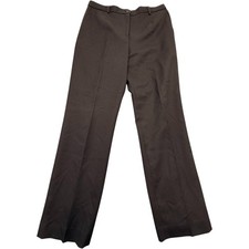 Pendleton Women Size 12 Solid Black Formal Creased Dress Pants 100 Virgil Wool