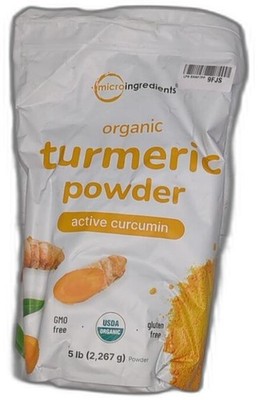 Organic Turmeric Powder, 5 Pounds | Rich in Active Curcumin | Pure Turmeric