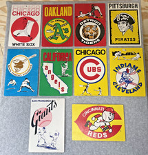 LOTE DE 10 Carteles Vintage FLEER BASEBALL BIG MLB Letreros Años 70