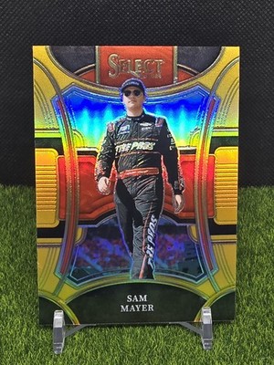 🔥 2024 Select Racing Sam Mayer 1/10 Gold Prizm Trackside #295 Nascar 🔥