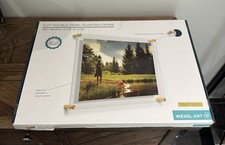 Acrylic Floating Double Panel Wall Frame-11x17"-Brass-NEW