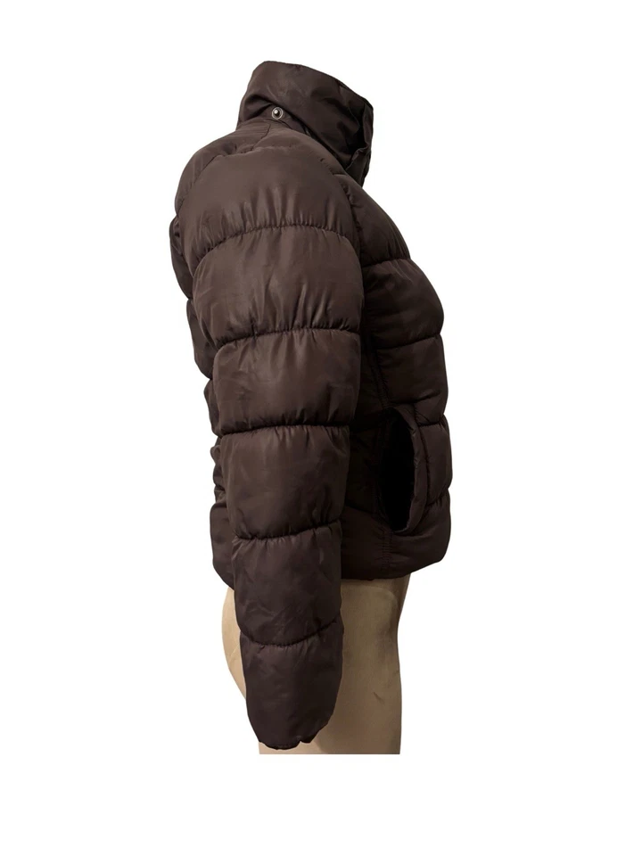 Zara Niños Niño Niña Marrón Puffer Chaqueta Talla 7 Talla 8 Sin Capucha Ny Trophy 1992 Foto 3 de 4