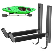 Wall Mounted Kayak Storage Rack, Heavy Duty Kayak Holder with Paddle Hooks, C...