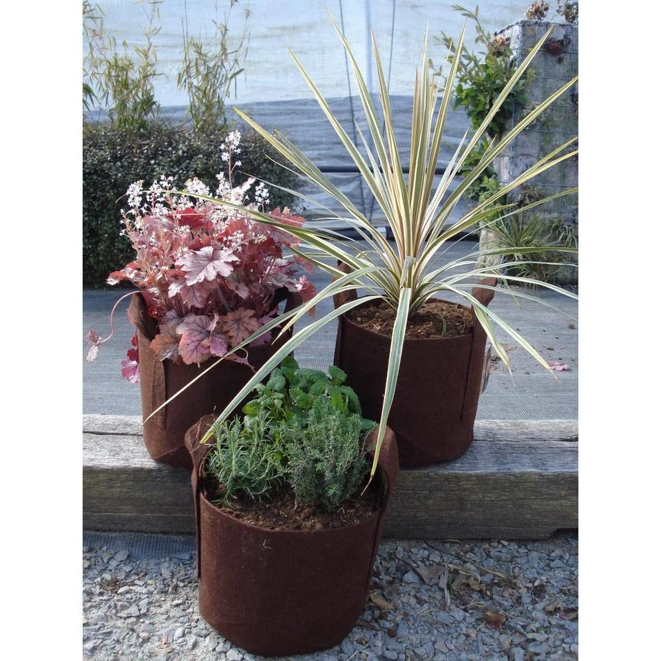 Корневой мешок 10 галлонов/упаковка 10 шт. сверхпрочный мешок для выращивания. Растительные тканевые горшки с ханом... - Изображение 3 из 4