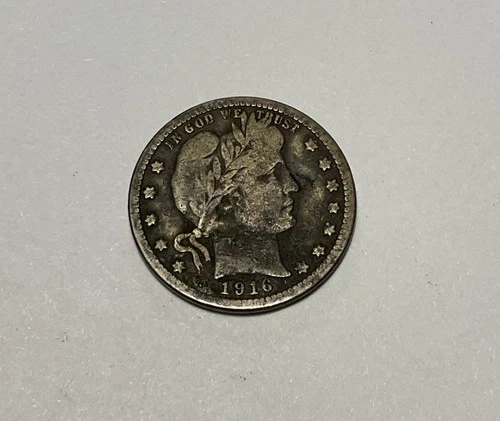 1916 Barber Quarter Coin