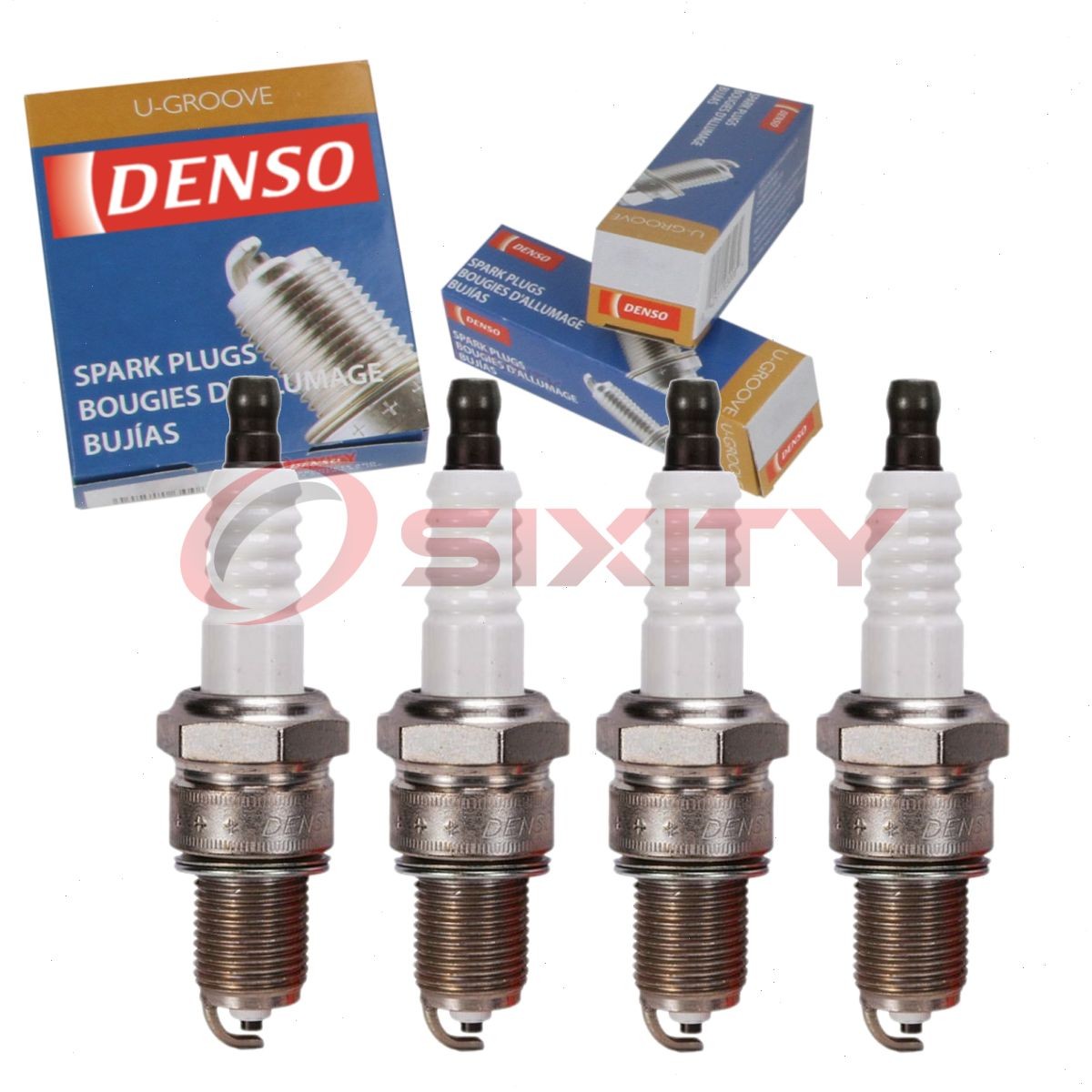 4 pc DENSO 3204 Standard U-Groove Spark Plugs for W20EX-U/SOLID 7131 6775 vh