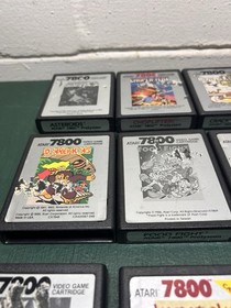 Atari 7800 Games Lot Of 14 Donkey Kong Asteroids Dig Dug Joust Choplifter Jinks