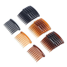 18 Pack Plastic Side Hair Combs Tortoise Teeth Clips for Women Girls Styling