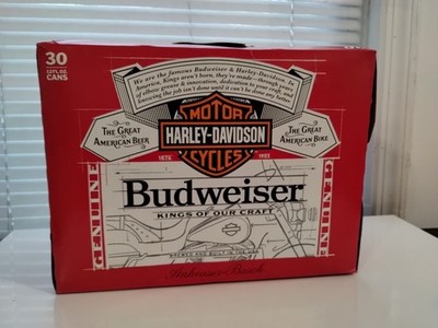 Budweiser Beer Harley Davidson Beer Can Bud Limited Edition 30cans