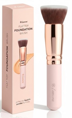 Make Up Pinsel Foundation Kabuki Flat Top - Perfekt 1 Stück (1er Pack), Rose 