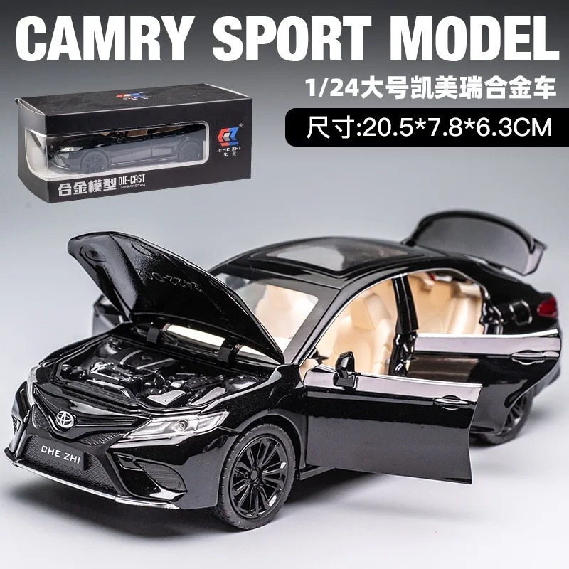 1:24 Toyota Camry SUV Alloy Car Model Metal High Simulation Sound Light Gift Toy