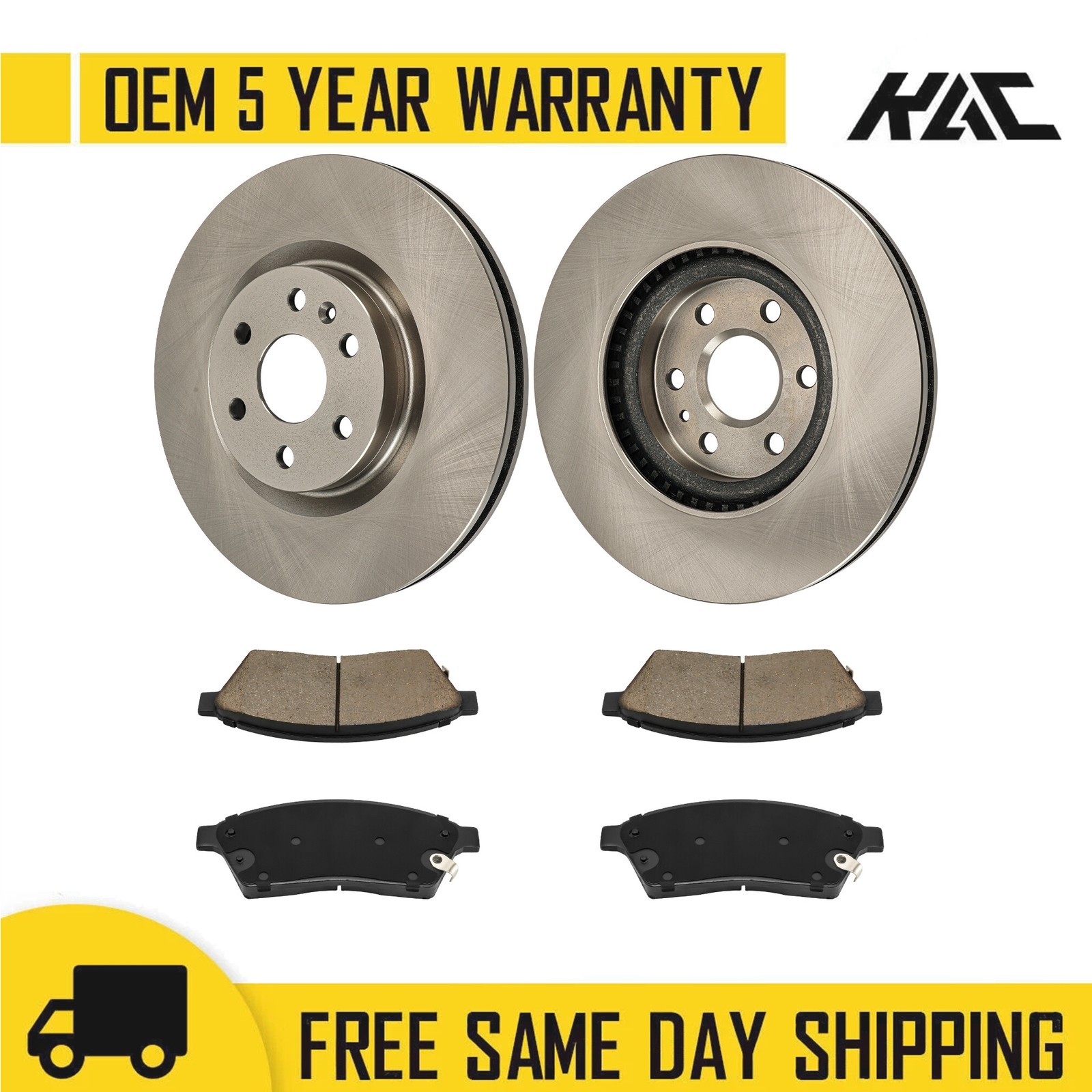 Front Disc Rotors + Brake Pad For Cadillac SRX 2010-2016 55177 D1422
