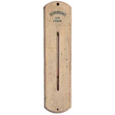 Vintage 1940s Harringtons Ice Cream Wooden Thermometer Dairy Advertising PA 12''